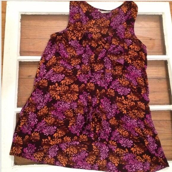 Anthropologie ruffled silk floral top - Picture 2 of 4